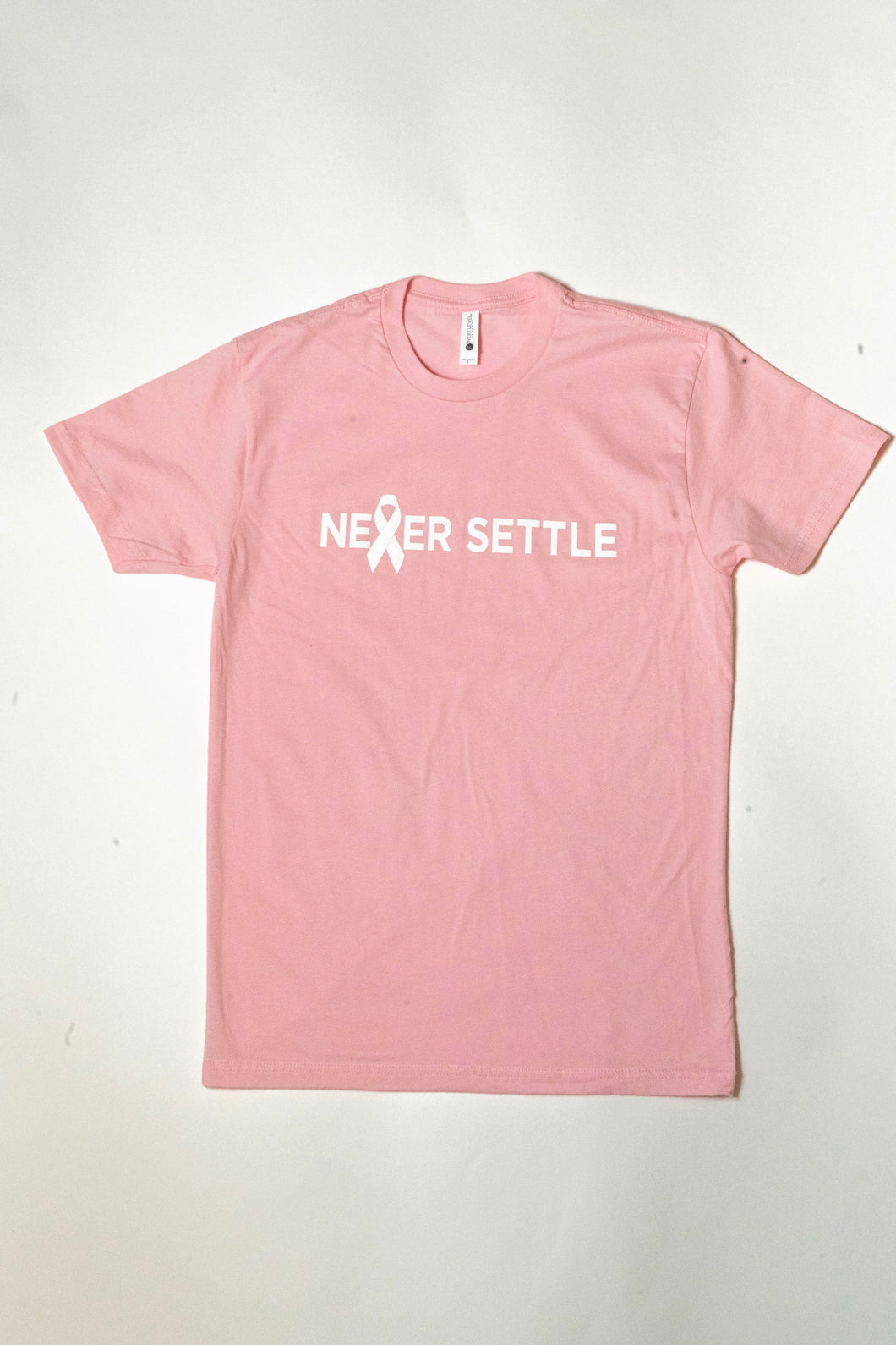 Never Settle Breast Cancer Tee
