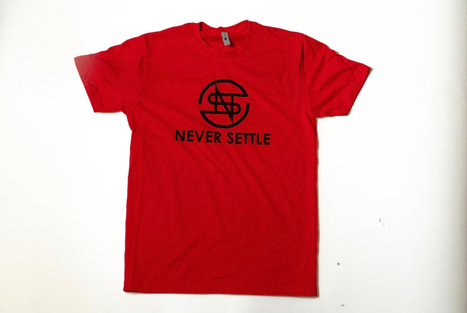 Never Settle Red Tee